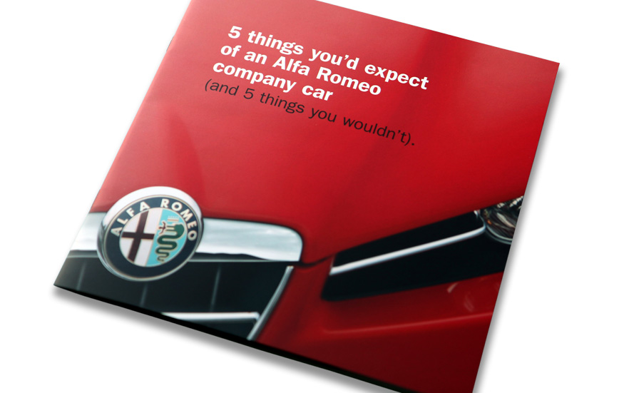 Alfa Romeo brochure aimed at business audience