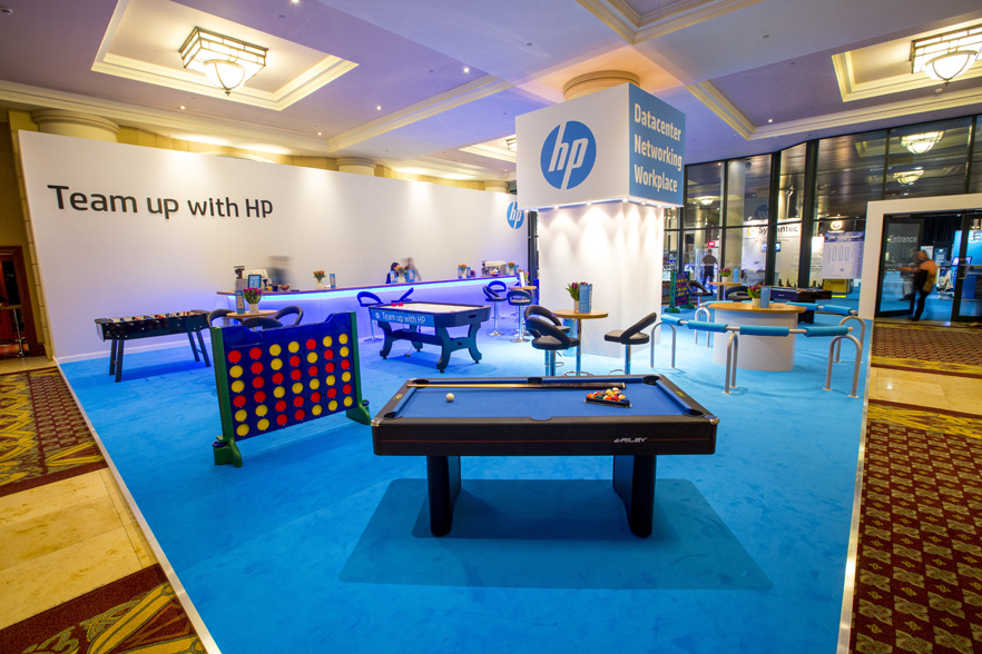 Team up with HP theme area for sales conference