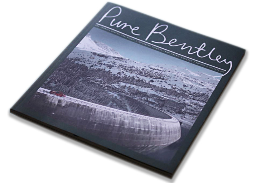 Spread from Pure Bentley brand brochure