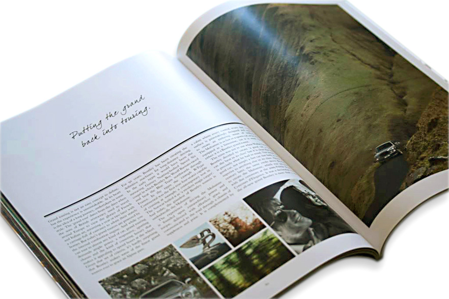 Spread from Pure Bentley brand brochure